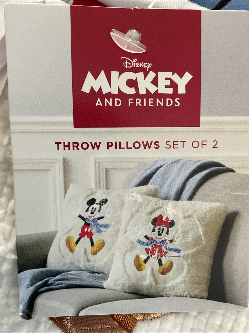 ⛄️ Disney Throw pillows set of two. Mickey and Minnie. New!